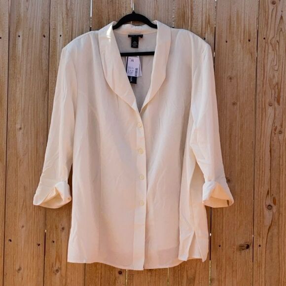 🔥 Take 50% OFF- Maggie Barnes Women’s Button Down Shirt, Size-3X - Picture 1 of 10